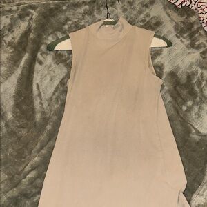 No Boundaries Sleeveless Tan Mini Dress